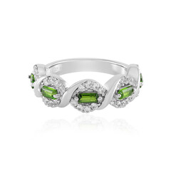 Russischer Diopsid-Silberring(Adela Silber)