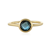 Londonblauer Topas-Goldring