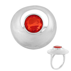 Äthiopischer Roter Opal-Silberring