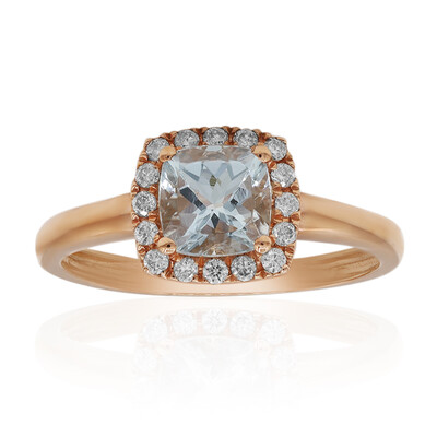 AAA-Brasilianischer Aquamarin-Goldring