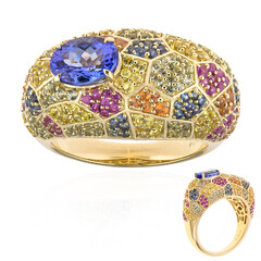 AAA-Tansanit-Goldring (de Melo)