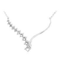 Weißer Topas-Silbercollier