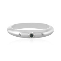 Blauer I2 Diamant-Silberring