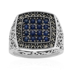 Blauer Saphir-Silberring (Annette classic)