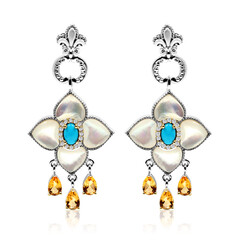 Edelstein-Silberohrringe (Dallas Prince Designs)