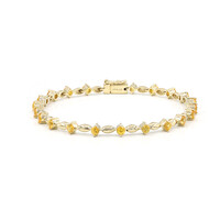 Gelber Saphir-Silberarmband