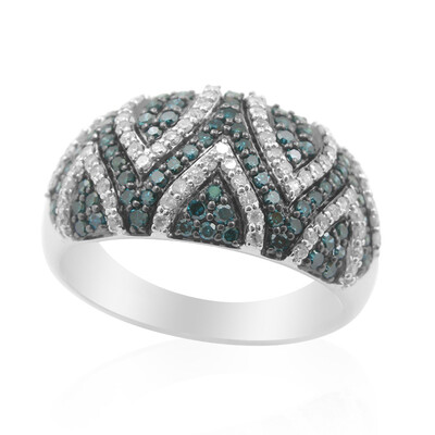 Blauer I1 Diamant-Goldring