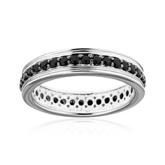 Schwarzer Spinell-Silberring