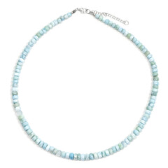 Larimar-Silberhalskette