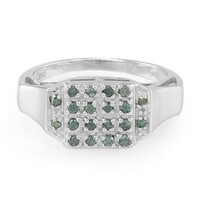 Fancy-Diamant-Silberring