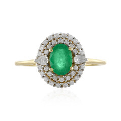 Sambia-Smaragd-Goldring (Adela Gold)