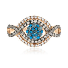 Blauer SI2 Diamant-Goldring