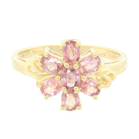Nicht erhitzter Padparadscha-Saphir-Goldring (AMAYANI)