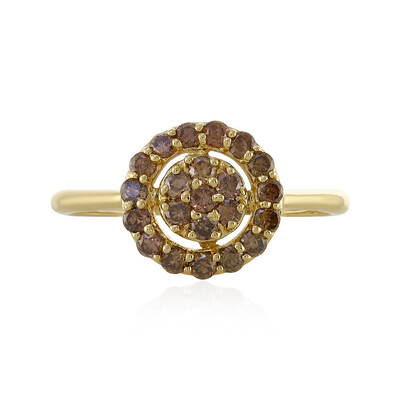 I1 Schokoladen-Brillant-Goldring