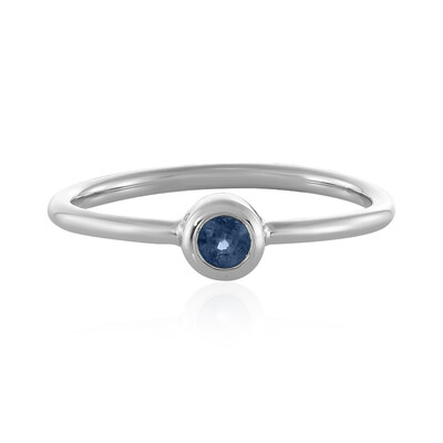 Blauer Saphir-Silberring