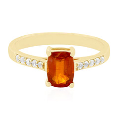 Oranger Tansania-Kyanit-Goldring