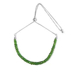 Russischer Diopsid-Silberarmband