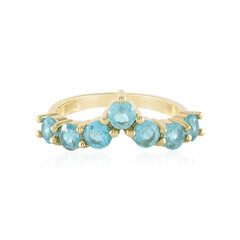 Blauer Apatit-Silberring
