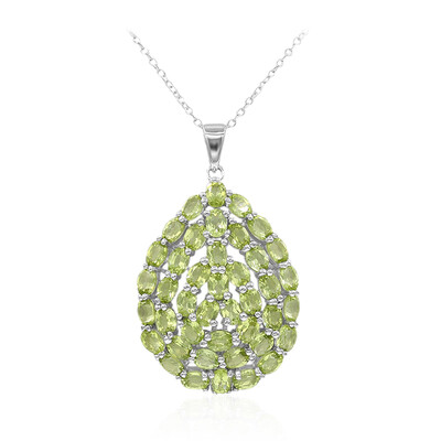 Burmesischer Peridot-Silberhalskette