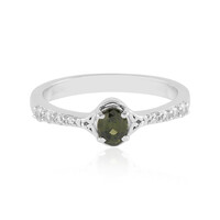 Grüner Ceylon-Zirkon-Silberring