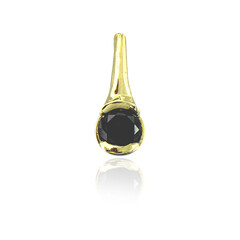 Schwarzer Diamant-Goldanhänger
