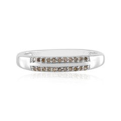 I3 Schokoladen-Diamant-Silberring