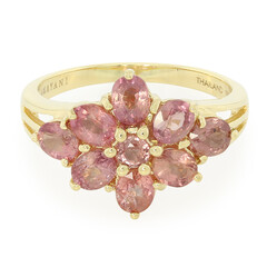 Nicht erhitzter Padparadscha-Saphir-Goldring (AMAYANI)