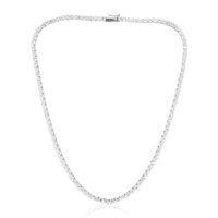 Weißer Topas-Silbercollier