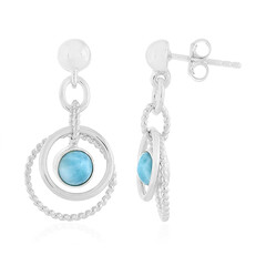 Larimar-Silberohrringe