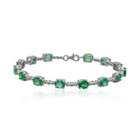 Sambia-Smaragd-Silberarmband