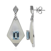 Himmelblauer Topas-Goldohrringe (CIRARI)
