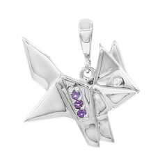 Sambia-Amethyst-Silberanhänger