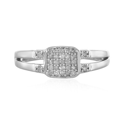 I2 (I) Diamant-Silberring