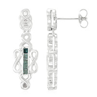 Fancy-Diamant-Silberohrringe