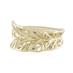 I2 Champagner-Diamant-Goldring (Ornaments by de Melo)