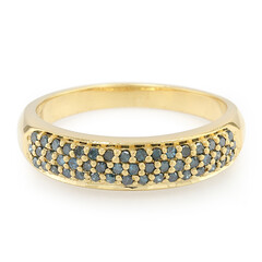 Fancy-Diamant-Silberring