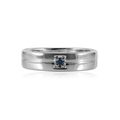 Himmelblauer I1 Diamant-Silberring