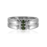 Grüner I1 Diamant-Silberring