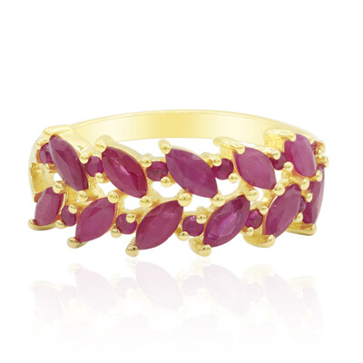 Burmesischer Rubin-Goldring (Adela Gold)