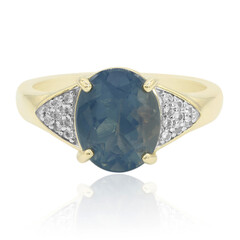Blauer Feueropal-Goldring