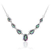 Mystik-Quarz-Silbercollier
