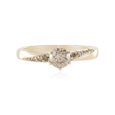 I3 Schokoladen-Brillant-Goldring