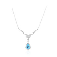 Schweizblauer Topas-Silbercollier