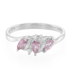 Pinkfarbener Ceylon-Saphir-Silberring