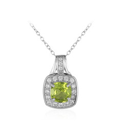Peridot-Silberhalskette