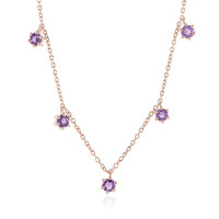 Lavendel-Amethyst-Silbercollier
