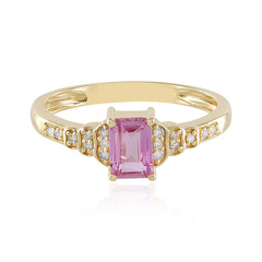 Pinkfarbener Saphir-Goldring
