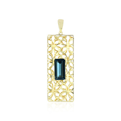 Londonblauer Topas-Goldanhänger (Ornaments by de Melo)