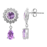 Amethyst-Silberohrringe