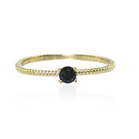 Schwarzer Diamant-Goldring